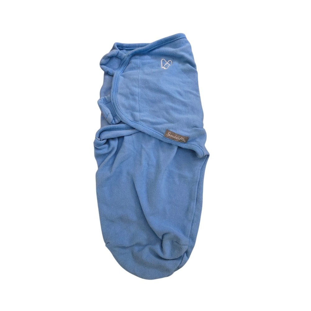 SwaddleMe Original Swaddle Adjustable Infant Wrap Blue Cotton Size SM/MD